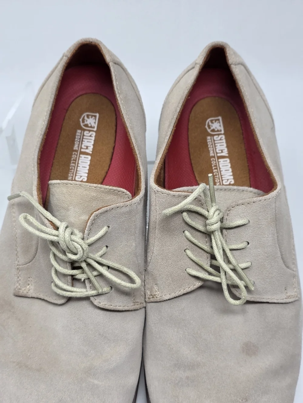 Stacy Adams Mens Lace Up Sandstone Suede Leather Shoes Size 11 M Pre Owned